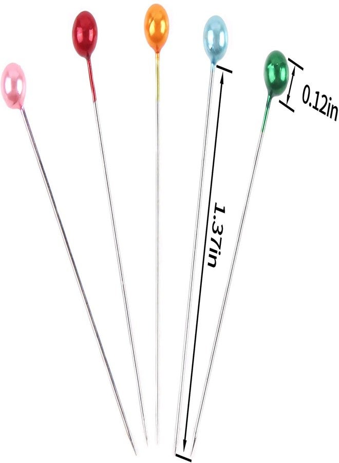 Husky Click Desire Steel Multicolored (8 Colours) Pearl Head Pins for Tailor, Dressmaking, Patchwork, Florist and Decorating and Head Hijab and Scarf Pins for WomenPack of 40 - Image 4